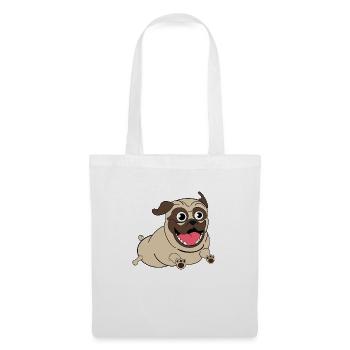 Nacho the Pug - Tote Bag - white - Front