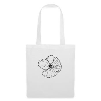 Fleur de coquelicot 03 Plan de travail 2 Copie - Sac en tissu - blanc - Devant