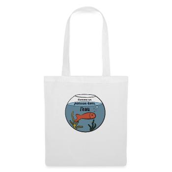 Comme un poisson dans l'eau - Sac en tissu - blanc - Devant