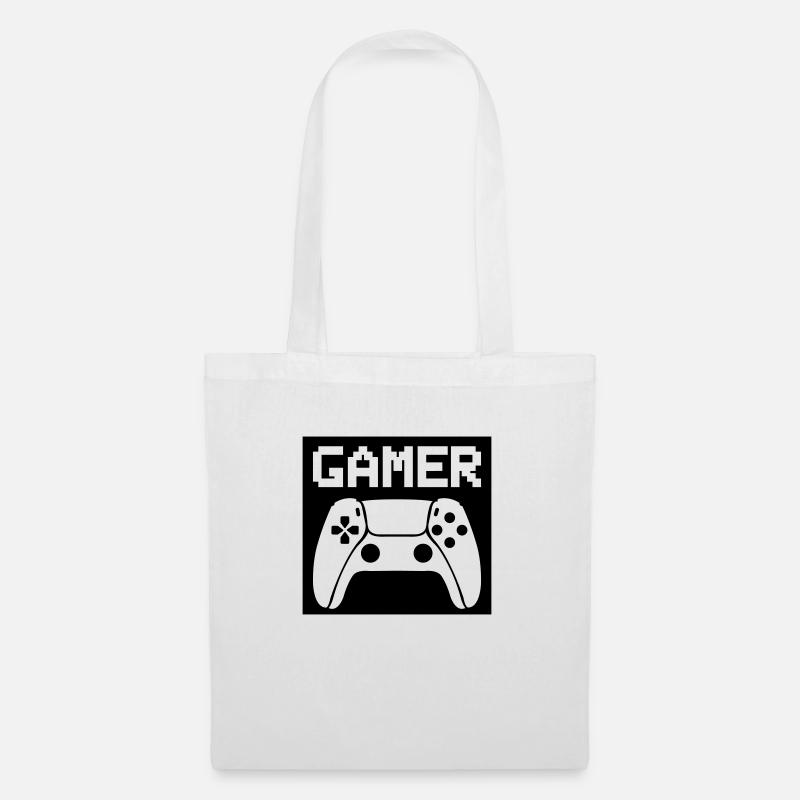 gamer controller - Stoffbeutel - Weiß