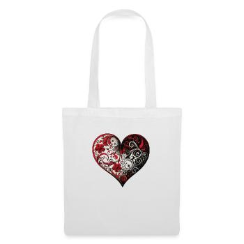 Valentine Heart Herz - Stoffbeutel - Weiß - Vorne