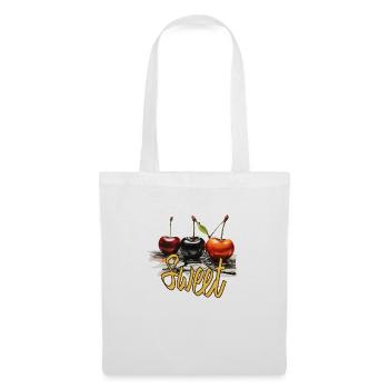 kirsche, Süßkirschen, sweet cherry - Stoffbeutel - Weiß - Vorne