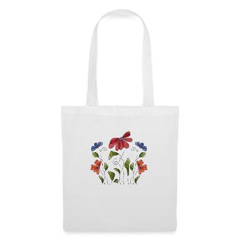 Fleur - Sac en tissu - blanc - Devant