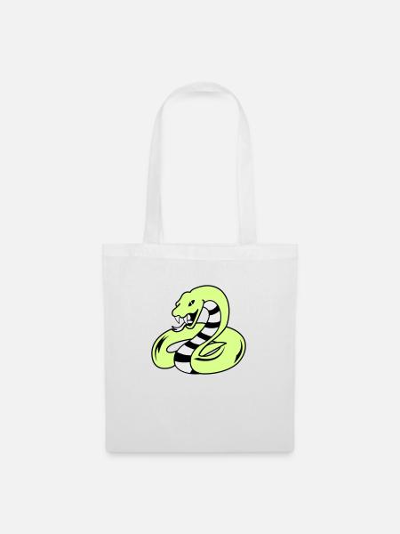 snake 02 - Stoffbeutel - Weiß