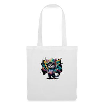 grafitti cat - Sac en tissu - blanc - Devant
