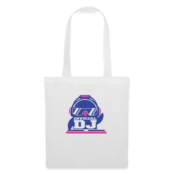 Drôle officiel DJ pingouin mixer Musique de fête - Sac en tissu - blanc - Devant