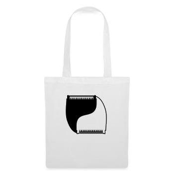 2 pianos Yin et Yang Instrument de musique classique - Sac en tissu - blanc - Devant