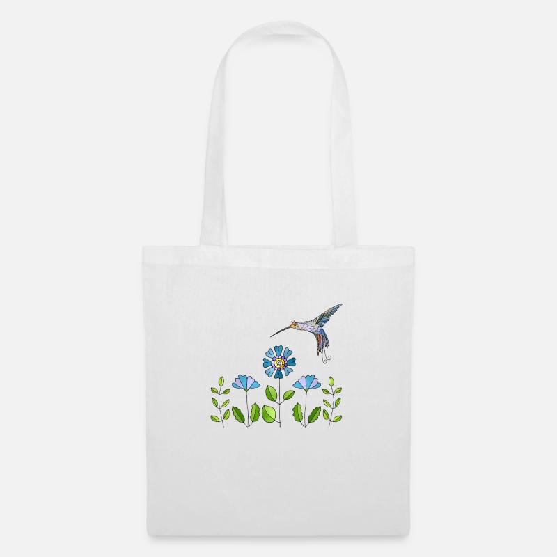 Bunter Vogel - Stoffbeutel - Weiß