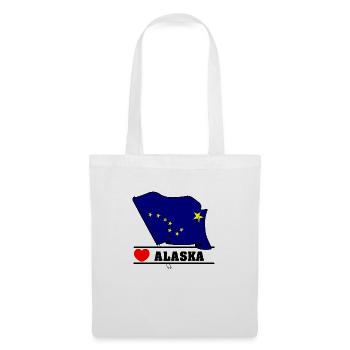 Drapeau Alaska coeur ALASKA - Sac en tissu - blanc - Devant