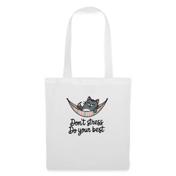 Chill Katzen Hängematte Vibes - Stoffbeutel - Weiß - Vorne