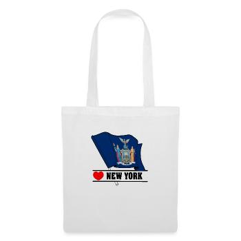 Flag New York heart NEW YORK - Tote Bag - white - Front