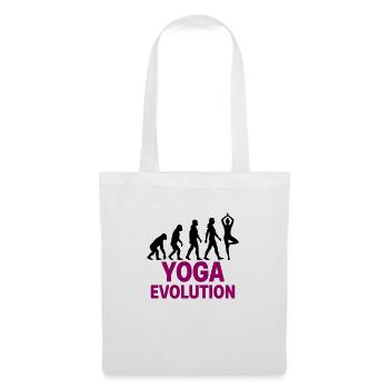 Yoga Evolution Frau Zen Geschenk - Stoffbeutel - Weiß - Vorne