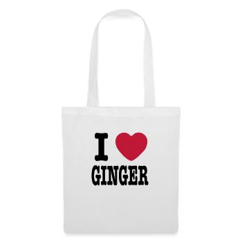 J'aime Ginger - Sac en tissu - blanc - Devant
