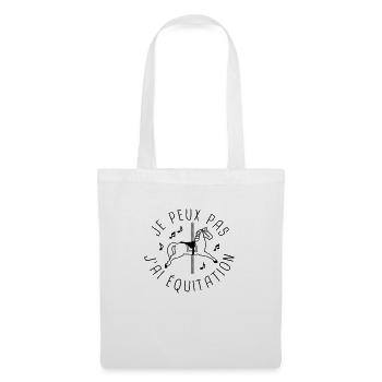 je peux pas j'ai équitation - Sac en tissu - blanc - Devant