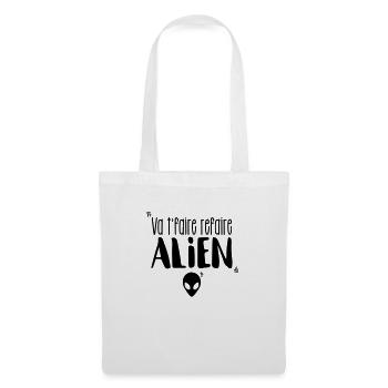 Dikkenek Alien - Sac en tissu - blanc - Devant