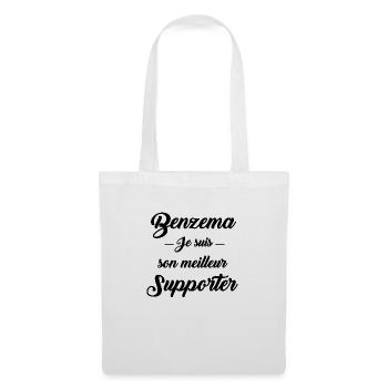Benzema je suis son meilleur supporter - Sac en tissu - blanc - Devant