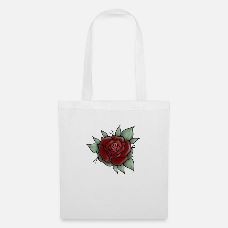 Rose - Stoffbeutel - Weiß