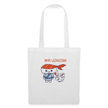Kawaii Japanese Food Salmon Salmon Sushi Roll - Tote Bag - white - Front