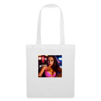 Belle femme latine dans le bar - Sac en tissu - blanc - Devant