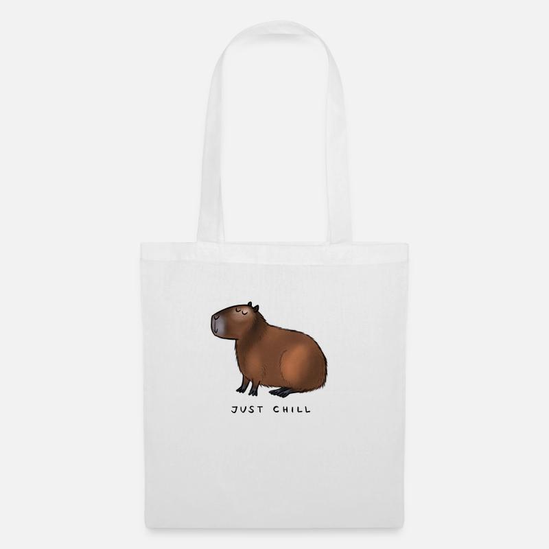 Capybara - just chill! - Stoffbeutel - Weiß