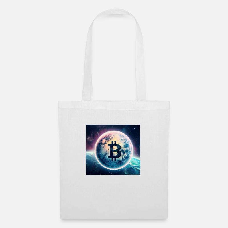 Bitcoin discovers space - Tote Bag - white