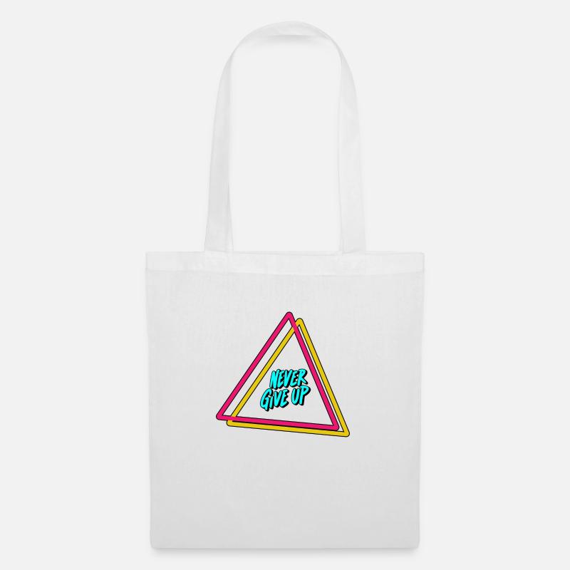 Never give up - Tote Bag - white