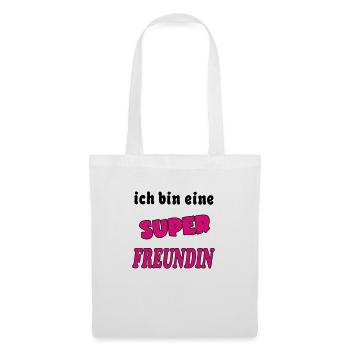 Ich bin eine Super FREUNDIN AMIE - Stoffbeutel - Weiß - Vorne