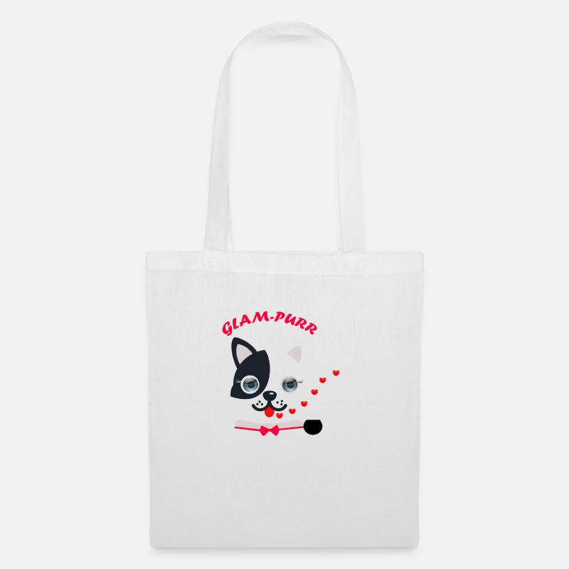 Cat- glampurr - Stoffbeutel - Weiß