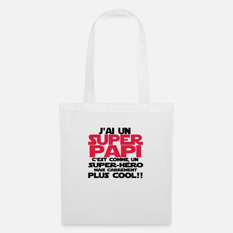 j'ai un super papi - Sac en tissu - blanc