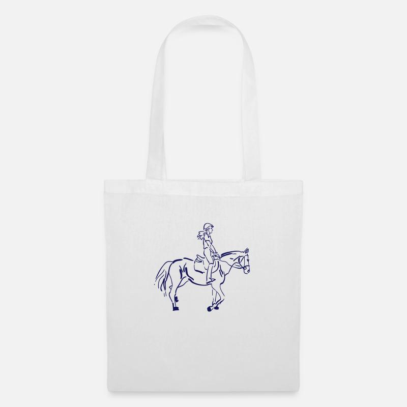 Pferd - Stoffbeutel - Weiß