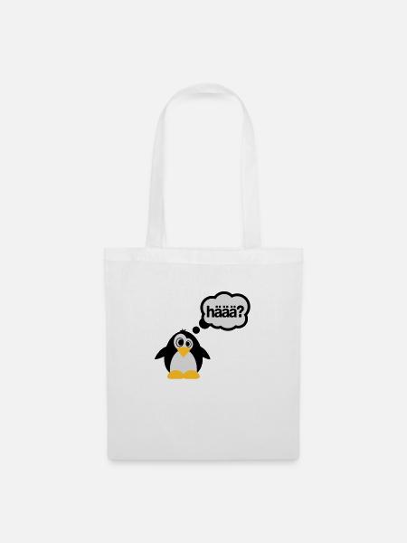 Pinguine - häää? - Stoffbeutel - Weiß