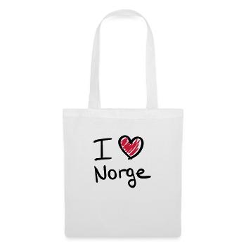 i_love_norge__f2 - Stoffbeutel - Weiß - Vorne
