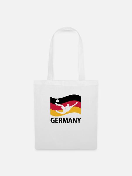 Deutschland Fußball - Stoffbeutel - Weiß
