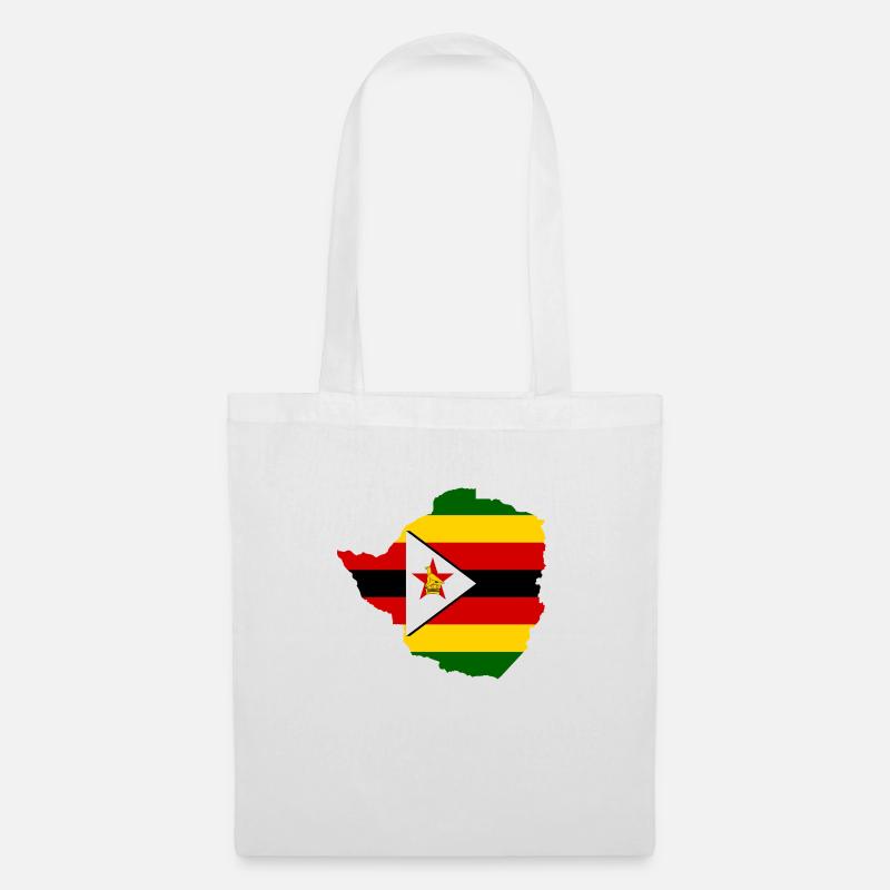 Zimbabwe flag - Stoffbeutel - Weiß