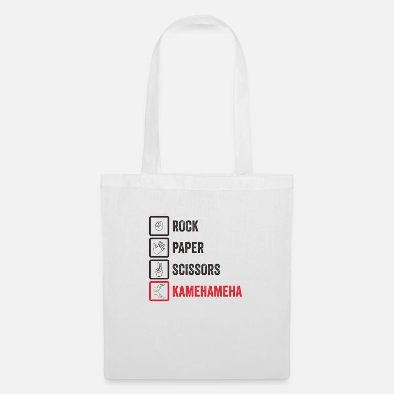 STEINPAPIER SCHERE KAMEHAMEHA - Stoffbeutel - Weiß