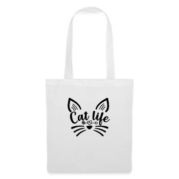 Vie de chat - Les chats vivent - Sac en tissu - blanc - Devant