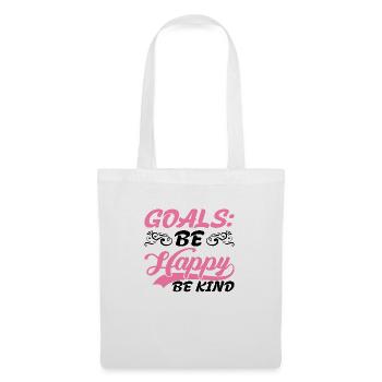 Goals Be Happy, Be Kind 5 - Tote Bag - white - Front
