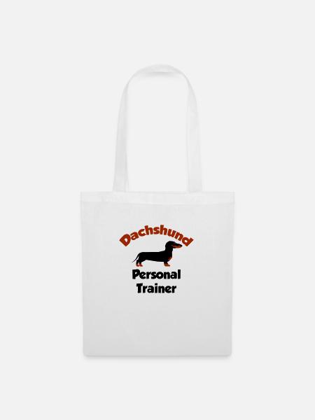 Dackel - Personal Trainer - Stoffbeutel - Weiß