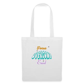 Fucus, Overcome, Excel typography - Tote Bag - white - Front
