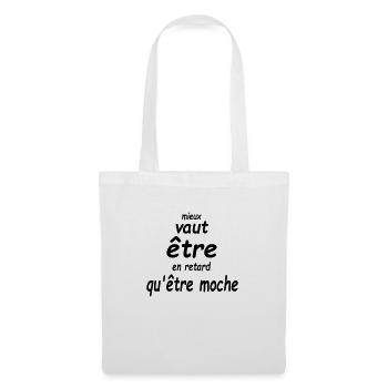 mieux vaut - Sac en tissu - blanc - Devant