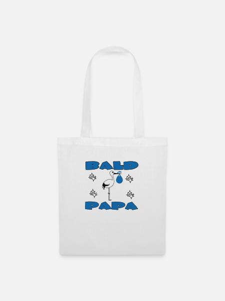KAHLKÖPFIGER PAPA - Stoffbeutel - Weiß