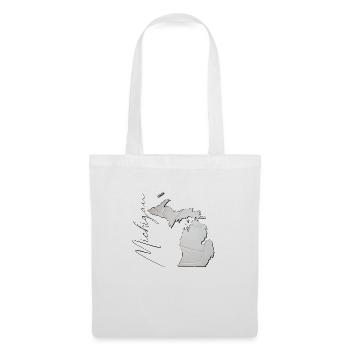 Michigan (United States) | real volleyball | Map Sct - Tote Bag - white - Front