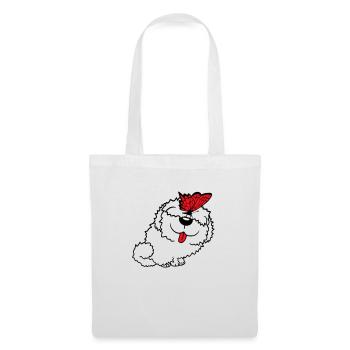 Dog Butterfly Nose Cute Funny Happy Comic - Tote Bag - white - Front
