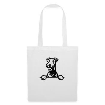 Airedale Terrier - Sac en tissu - blanc - Devant