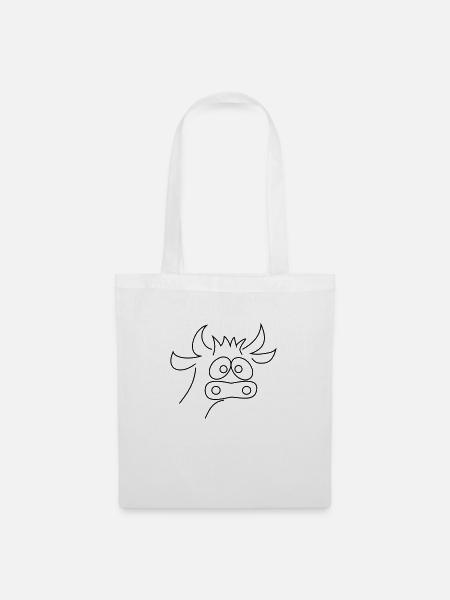 Ach schau, Kuh - Oh look, cow - Stoffbeutel - Weiß