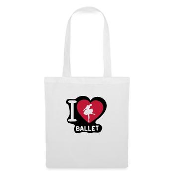 love coeur heart danseuse ballet dancer1 - Sac en tissu - blanc - Devant