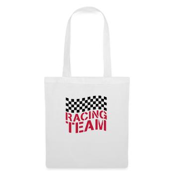 Conception de drapeau Racing Team - Sac en tissu - blanc - Devant