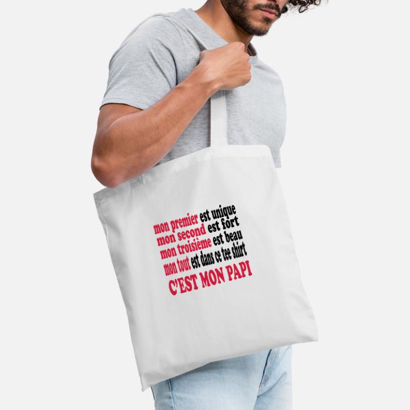 Mon papi est beau Stoffbeutel