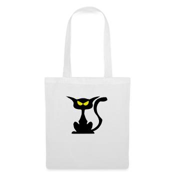 Chat d’Halloween mignon et effrayant - Sac en tissu - blanc - Devant