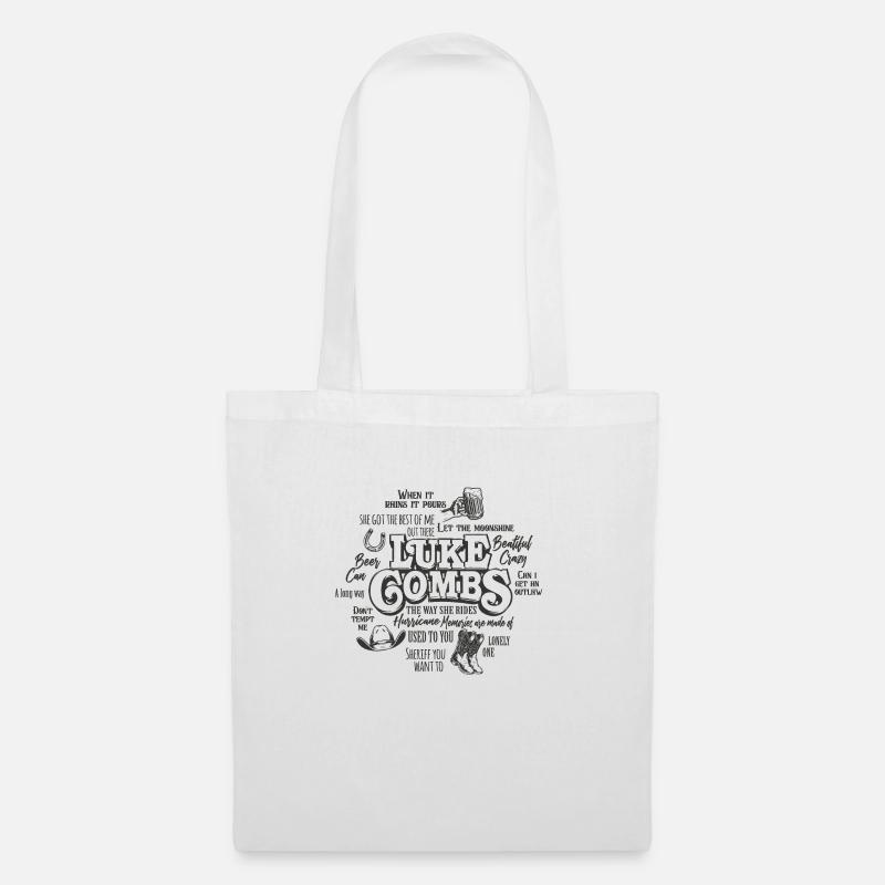 Combs Chansons - Sac en tissu - blanc